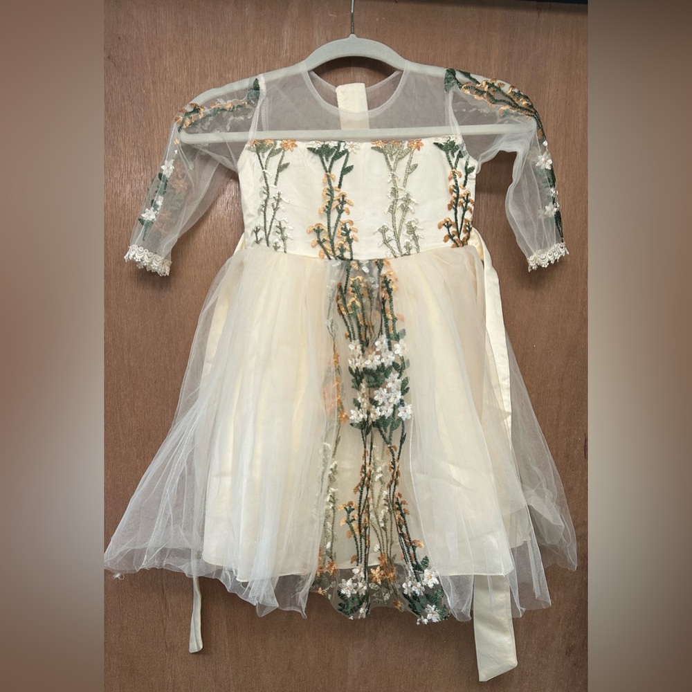 Floral Embroidered Tulle Dress
